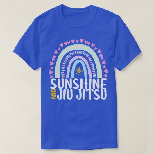 T-shirt Sunshine and Jiu Jitsu Cute Rainbow Don pour femme (Design devant)