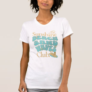 T-shirt Sunshine Club, Beach, Sable et Vagues été