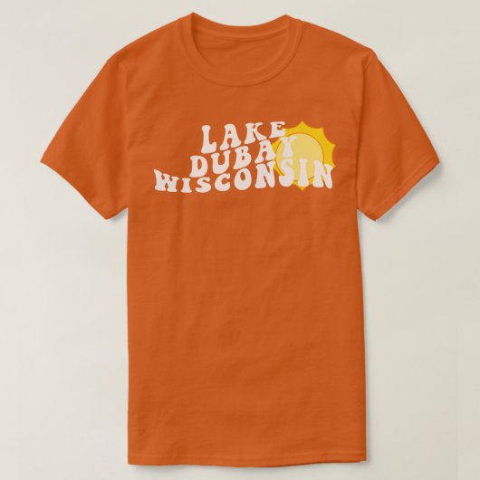 T-shirt Sunshine dans le lac Dubay Wisconsin Retro Wavy 19 (Design devant)