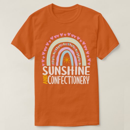 T-shirt Sunshine et confiserie Cute Rainbow Cadeau pour W (Design devant)