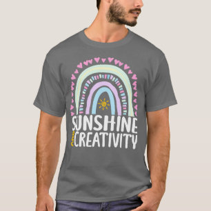 T-shirt Sunshine et Créativité Cute Rainbow Cadeau pour fe