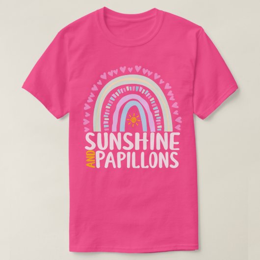 T-shirt Sunshine et Papillons Joli cadeau Rainbow pour fem (Design devant)