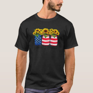 T-shirt Sunshine Freedom Patriotique Tournesol Américain F