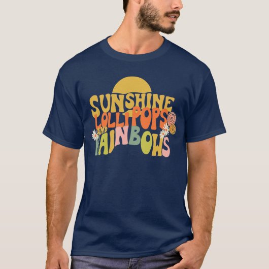 T-shirt Sunshine Lollipopes et Rainbows (Devant)