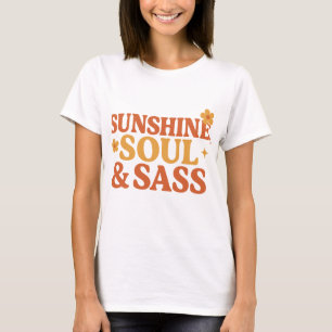 T-shirt Sunshine Soul & Sass Retro les années 70'inspiré d