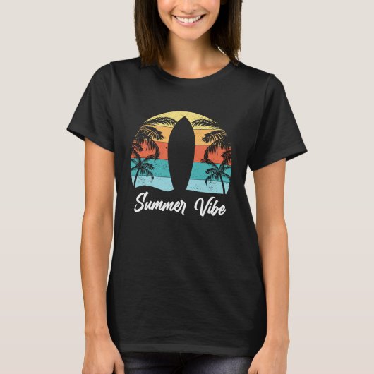 T-shirt Sunshine Summer Palm Trees Beach Vibes Tropical Su (Devant)