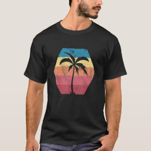 T-shirt Sunshine Summer Vibes Palm Trees Beach Retro Tropi