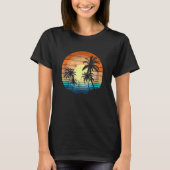 T-shirt Sunshine Summer Vibes Palm Trees Beach Retro Tropi (Devant)