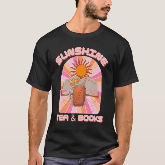 T-shirt Sunshine Sweet Tea Et Livres Lecture Livres Sur Un (Devant)