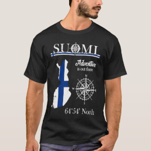 T-shirt Suomi Finland Adventure est là finlandais Fla