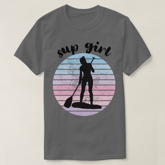 T-shirt sup girl paddleboard (Design devant)