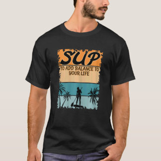 T-shirt Sup Girl Stand Up Paddler Stand Up Paddling