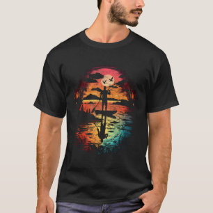 T-shirt Sup Stabiliser Paddler Coucher de soleil nuage Lac