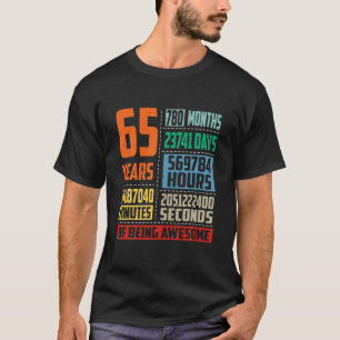 T-shirt Super 65E Anniversaire Hommes Femmes Maman Papa Lu