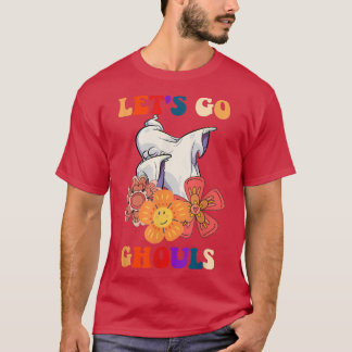 T-shirt Super Allons Gouls Fantôme Floral Hippie Hallowe