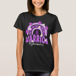 T-shirt super alzheimers guerrier fleur arc-en-ciel