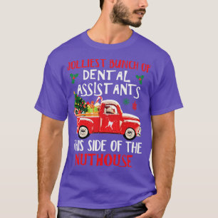 T-shirt Super assistant dentaire Camion rouge Joyeux Noël