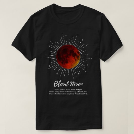 T-shirt Super Blood Moon 2021 (Design devant)
