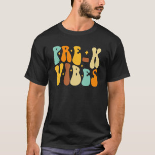 T-shirt Super Bonjour Pré K Vibes Retro Enseignants Enfant