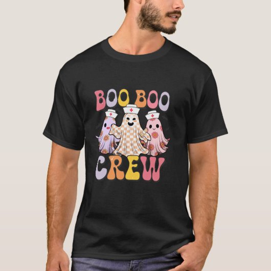 T-shirt Super Boo Boo Crew Nurse Funny Ghost Women Hallow (Devant)