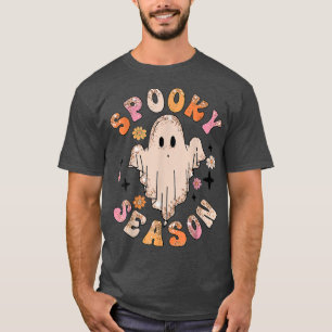 T-shirt Super Boo Floral Ghost Cute Halloween Mer Éffrayan