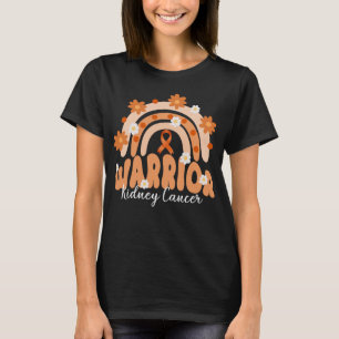 T-shirt super cancer du rein guerrier fleur arc-en-ciel