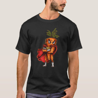 T-shirt Super Carotte Drôle de Super-héros Potager