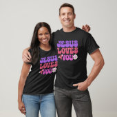 T-shirt Super Christian Jésus vous aime 70 s Hippie (Unisexe)