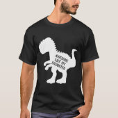 T-shirt Super comme ma fille Funny Dinosaur Noir (Devant)