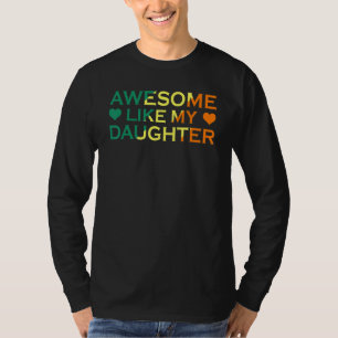 T-shirt Super Comme Ma Fille Vintage Père Maman Papa J