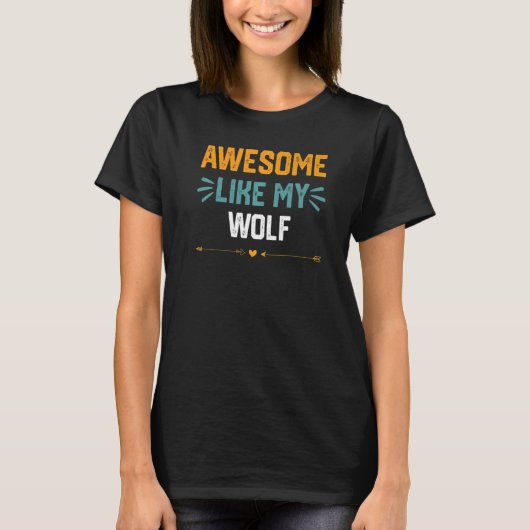 T-shirt Super Comme Mon Idée De Loup Pour Loup Gris (Devant)
