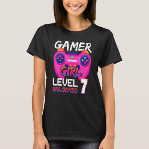 T-shirt Super Contrôleur Jeux Vidéo Niveau 7 Ga Déverrouil