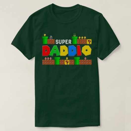 T-shirt Super Daddio, Fête des pères (Design devant)