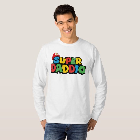 T-shirt Super Daddio pour meilleur papa (Devant entier)