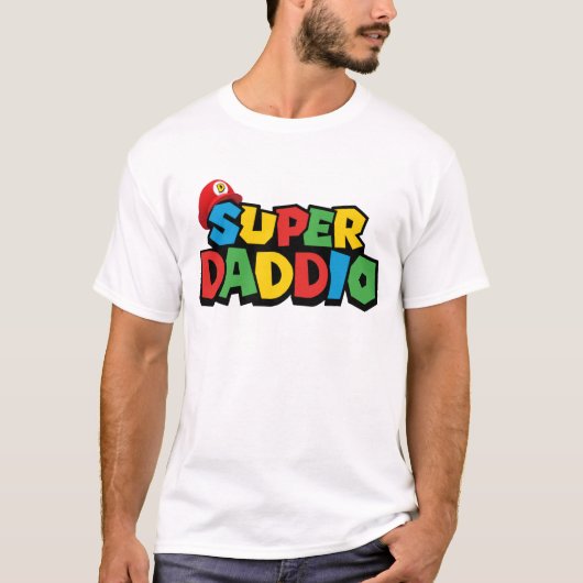 T-shirt Super Daddio pour meilleur papa (Devant)