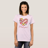 T-shirt Super Daisy Rose Fleur coeur Saint Valentin (Devant entier)