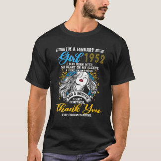 T-shirt Super Depuis 1952 70E Anniversaire Je suis A Janvi
