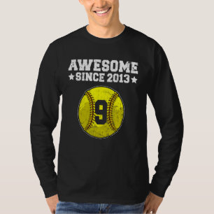 T-shirt Super depuis 2013 Softball 9e anniversaire 9 ans O