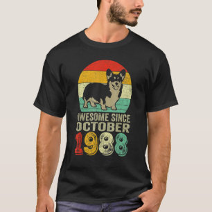 T-shirt Super depuis octobre 1988 34th Birthday Chien