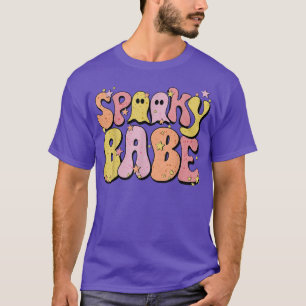 T-shirt Super Éffrayant Babe Halloween Happy Costume Retro