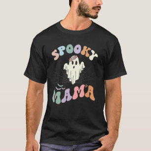 T-shirt Super Éffrayant Mama Retro Halloween Ghost Witchy 