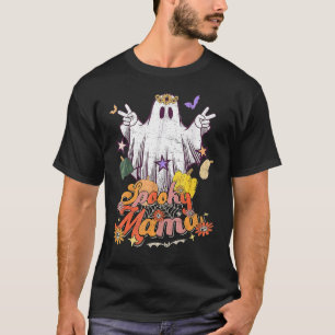 T-shirt Super Éffrayant Mama Retro Halloween Ghost Witchy