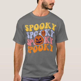 T-shirt Super Éffrayant Retro Ghost Boo Halloween Party Pu