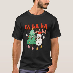 T-shirt Super Fa La Christmas mignonne Santa Hat Xmas Tree