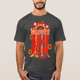 T-shirt Super Feu Moms Construire Caractère Rainbow Retro