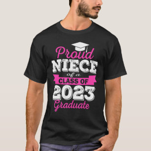 T-shirt Super Fière Nièce De 2023 Diplômé Famille Awesome