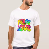 T-shirt Super Fleur Power Paix Aimer Tee (Devant)