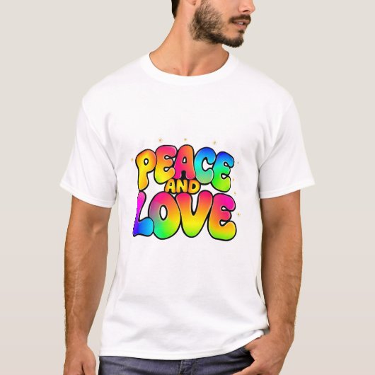 T-shirt Super Fleur Power Paix Aimer Tee (Devant)
