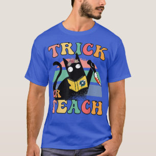 T-shirt Super Floral Chat Boo Crew Trick ou Enseigner la s