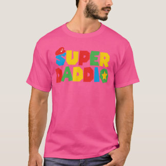 T-shirt Super Gamer Papa Déchaîné Célébrant la Puissance P